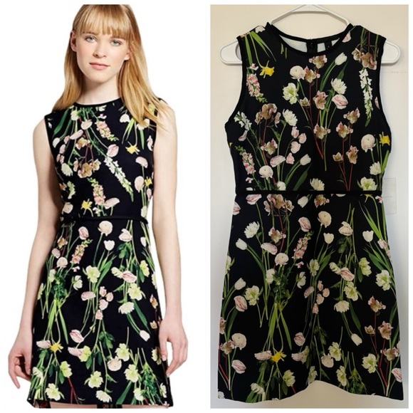 Victoria Beckham for Target Black Floral Dress Small NWT - Picture 1 of 14